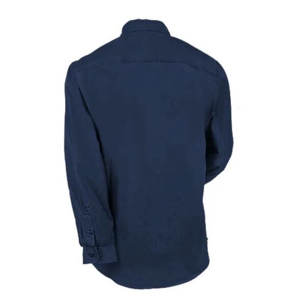 Carhartt Men's Trade Navy Blue Work Canvas Long Sleeve Work Shirt Size XL - Picture 2 of 9